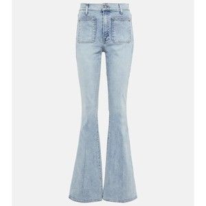 VERONICA BEARD FLORENCE FLARE-LEG JEAN‎ WITH PATCH POCKETS Size 31/12 High Rise